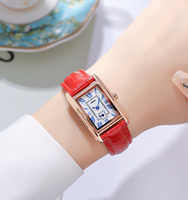 Jam Tangan Wanita Kulit Kecil Modis Quartz SKMEI 2297 Arloji Wanita Mewah Retro Angka Romawi Kualitas Emas