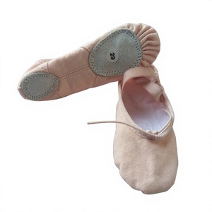 Chaussons de ballet en cuir pleine semelle personnalisés, chaussures de danse, chaussures de yoga pour filles, enfants et jeunes enfants - Product Image 1