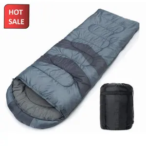 アウトドアキャンプバックパッキングハイキング用フード付き超軽量防水夏寝袋封筒
