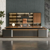 Bureau de direction Boss : Luxe et modernité, sensation haut de gamme, design minimaliste, mobilier de bureau en bois massif pour cadre