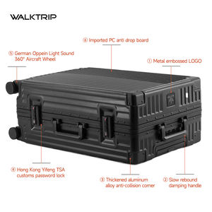 Walktrip Maleta multifuncional de aluminio unisex de 20 pulgadas con <span class=keywords><strong>ruedas</strong></span> giratorias Maleta de embarque de tamaño mediano - Product Image 4
