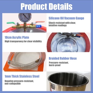 Résine époxy de qualité professionnelle en gros, pour chambre de dégazage sous vide, pompe à vide basse pression, seau de défoaming, laboratoire - Product Image 5