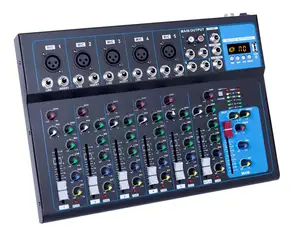 7-Channel Audio Mixer With USB MP3 Player Professional Mixing Console Of DSP DJ Audio Console Mixer