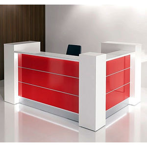 Petit bureau de réception de meubles, 1 pièce, Design personnalisé, de couleur rouge et blanc, pour manucure, Salon de beauté - Product Image 1