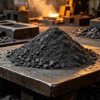 Carbure de silicium sphérique noir 1-5 mm, matériau réfractaire coulable pour la fonderie de blocs moteur intensifs et les procédés de fusion
