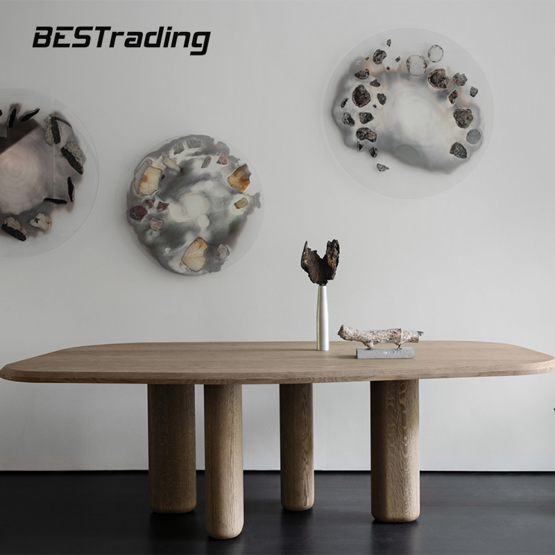 Современный новый дизайн, Деревенская ферма taobao, деревянный квадратный большой обеденный стол для 8/10/12