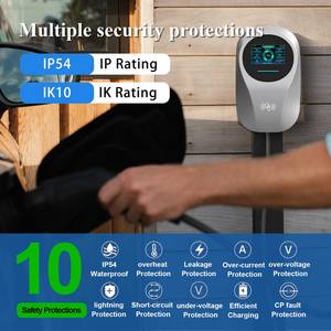 Station <span class=keywords><strong>de</strong></span> <span class=keywords><strong>recharge</strong></span> pour véhicules électriques commerciale murale <span class=keywords><strong>de</strong></span> type 2 OCPP 1.6 RFID 7kW 11kW 22kW 3 phases 32A 01 - Product Image 4