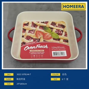 Padelle in porcellana del fornitore all'ingrosso 33x28x6cm durevole piatto da forno per la casa feste di cottura in ceramica forno con scatola di imballaggio - Product Image 1