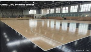 Suelo de Madera Maciza de Arce Merry Mars para Canchas de Baloncesto, Canchas de Fútbol Sala, Uso en Interiores, Absorción de Impactos, Resistente al Fuego, Duradero - Product Image 3