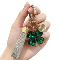 Mini pendentifs trèfle à quatre feuilles en alliage pour femmes, breloques de sac, accessoires mignons, chaînes décoratives DIY, porte-clés, bijoux, cadeau