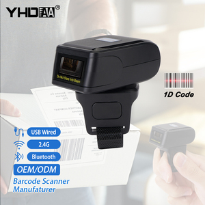 Vòng Máy quét mã vạch 1D Loại <span class=keywords><strong>Laser</strong></span> Mini Bluetooth Máy quét ngón tay kho và hậu cần sử dụng - Product Image 1