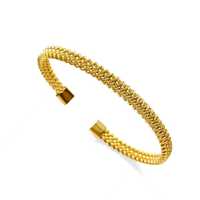 Bijoux pour femmes tendance, bijoux en acier inoxydable 316l, bracelet ouvert en or PVD 18k, design punk
