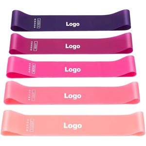 Bandes élastiques TPE en promotion, mini boucles, lot de 5, pour squats, fessiers, cuisses, gym, yoga et entraînement. - Product Image 1