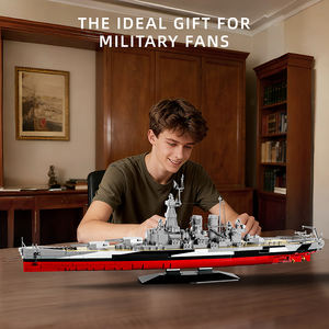 Kit modello in scala 1/300 nave della marina nave portaerei corazzata Ww2 Uss North Carolina classe corazzata Set di blocchi - Product Image 6