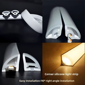 Lumière LED flexible en silicone avec éclairage linéaire en forme d'éventail, triangle, angle droit, coin mural, en forme de V, pliable - Product Image 1