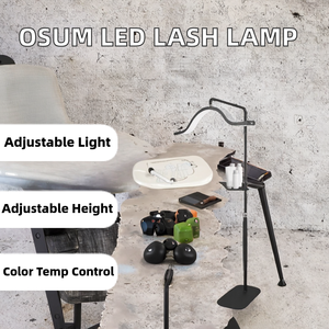 Osum Lampe LED demi-lune moderne en aluminium à commande tactile, 90 CRI, 3200-5600K, dimmable, avec support de téléphone, tension universelle, pour la beauté - Product Image 2