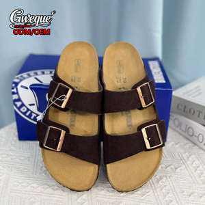 Sandali in Vera Pelle con Doppia Fibbia e Logo Personalizzato, Suola in Sughero EVERGREEN, Modello Classico Open Toe per Tutte le Stagioni - Product Image 5