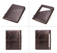 Carpeta de Archivos STX, Fabricada a Mano, Estilo Vintage, A4, de Cuero Vacuno, Carpeta Archivadora de Cuero Genuino, Carpeta para Tarjetas Coleccionables