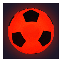 Ballon de football LED en caoutchouc personnalisé lueur lumineuse dans l'obscurité avec deux lumières remplaçables pour jeu intérieur et extérieur
