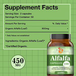 Cápsulas de Alfalfa de Marca Privada OEM para el Bienestar General, Mejora del Sistema Inmunológico, Suplemento de Vitaminas y Minerales - Product Image 4