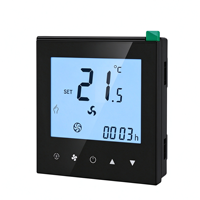Thermostat de ventilo-convecteur à 2 tuyaux Hotowell HTW-WF11-FC-2KN avec carte-clé et Modbus pour la climatisation des hôtels