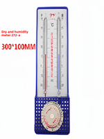 Thermomètre à ampoule humide et sec pour extérieur, intérieur, laboratoire d'élevage en serre, capteur marin, humidimètre en plastique personnalisable OEM pour
