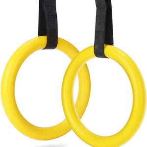 Bagues de <span class=keywords><strong>gymnastique</strong></span> en ABS, ensemble de 2 exercices d'exercice, cerceaux avec sangle ajustable - Product Image 1