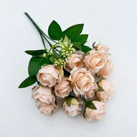 Roses artificielles de haute qualité en gros, réalistes, écologiques, en vrac, fleurs en soie violettes/bleues/roses/blanches/rouges pour fêtes et remises de diplômes