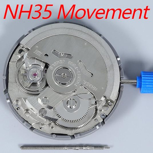 <span class=keywords><strong>Mouvement</strong></span> de montre mécanique japonais d'origine, entièrement <span class=keywords><strong>automatique</strong></span>, haute précision, NH35, 24 rubis, avec tiges de remontage. - Product Image 2