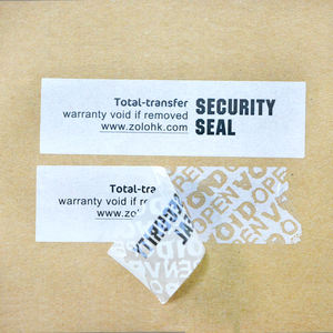 Etiquetas de seguridad VOID blancas a prueba de manipulaciones, con logotipo personalizado, muestra gratuita OEM/ODM, pedido al por mayor, adhesivo antifalsificación - Product Image 1
