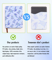 Carnet en cuir à couverture rigide Kawaii pour sublimation, personnalisable avec logo, format A4/A5, 100 feuilles, pour enfants, journalisation et usage bureautique, vente en gros