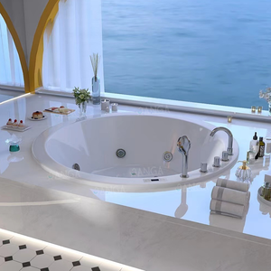 Vasca idromassaggio rotonda Spa per 4 persone Jacuzzier bagno per massaggio sessuale al coperto Jakuzzy <span class=keywords><strong>Tina</strong></span> De Hidromasaje vasca da bagno interrata - Product Image 3