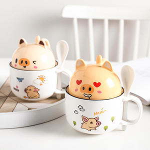Taza de doble propósito de una taza más vendida, caja de Taza de cerámica de Animal lindo divertido, tazas de dibujos animados, empuñadura de mano, agua caliente o agua fría - Product Image 4
