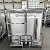 Conteneur de 1000L en acier inoxydable SS304 certifié ISO, réutilisable, pour le transport sécurisé de l'azote liquide, solvants chimiques, esters, chauffable et personnalisable
