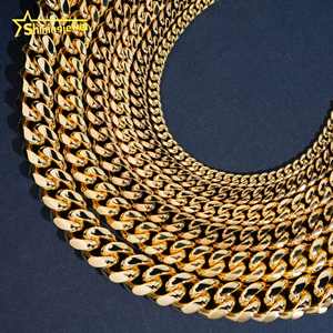 Hete Aanbieding 316L RVS Cubaanse Schakelketting 925 Zilver VVS D <span class=keywords><strong>Moissanite</strong></span> Iced Out Slot Sieraden Miami Cubaanse Armband Ketting - Product Image 5