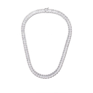 Promotion Iced Bling 5A CZ Zircon Cubique Collier Étincelant Mariage Fiançailles Diamant Chaîne pour Cadeaux Anniversaires Bouddhiste - Product Image 3
