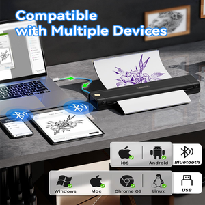 Aimo เครื่องสัก M08E-WS A4ความร้อนเครื่องพิมพ์ลายสักแบบชั่วคราว - Product Image 6