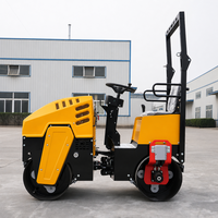 Compacteur routier certifié EPA, 2,5 tonnes, à roues en acier, direction hydraulique, pour routes en asphalte