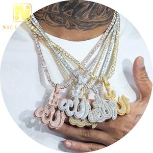 Hip Hop Rock Fire China joyería al por mayor chapado en oro latón AAAAA + Cubic Zirconia moda Iced Out colgante <span class=keywords><strong>Gif</strong></span> para hombres y mujeres - Product Image 2