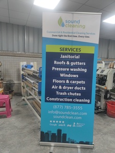 贸易展活动促销标志钢面定制铝卷起横幅架 - Product Image 5