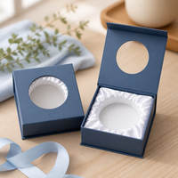 Boîtes cadeaux rigides personnalisées en gros, emballages en papier rigide avec fenêtre transparente pour la présentation de bijoux et de cosmétiques