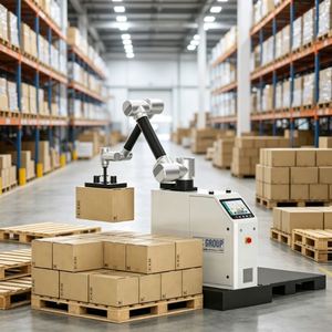 หุ่นยนต์พาเลทไทซ์แบบกำหนดเองสำหรับงานหนัก หุ่นยนต์พาเลทไทซ์แบบหลายข้อต่อสำหรับการจัดเรียงถังบรรจุเครื่องดื่มและสารเคมีในสายการผลิต - Product Image 1