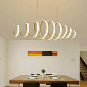 金属led吊灯照明室内装饰不规则线条吊灯弹簧造型吊灯 - Product Image 1