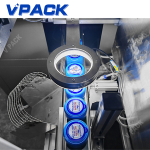 Máquina de rotulagem de tampa de garrafa de 5 galões/máquina de inserção espaçadora de espuma para tampa de garrafa grande/máquina de selagem de filme termorretrátil à prova d'água - Product Image 3