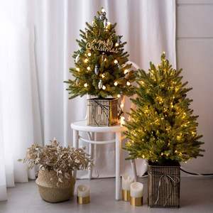 Mini Árbol de Navidad de Mesa con Luces LED y Base Fina para Decoración del Hogar y Escritorio, Artículos de Decoración Navideña - Product Image 2