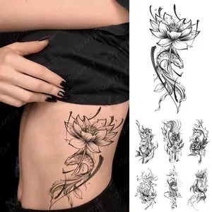 Guter Preis Großhandel harmlose Tier Tattoo Aufkleber temporäre Blumen Tattoos