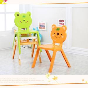 كرسي بتصميم مسند ظهر للأطفال ، كرسي صغير من البلاستيك السميك وروضة أطفال وكرتون منزلي ، لطيف وغير قابل للإنزلاق - Product Image 2