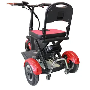 adult 3 wheel folding seat aluminum alloy / iron electric mobility scooter