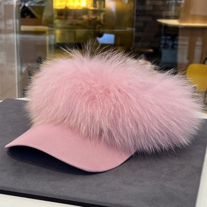 Tùy Chỉnh Bóng Chày <span class=keywords><strong>Hat</strong></span> Chồn Lông Mùa Đông Da Cừu Phụ Nữ Ấm Áp Thời Trang Thể Thao Bảng Điều Chỉnh Fluffy Lông Thú Sang Trọng Mũ Cho Phụ Nữ - Product Image 3