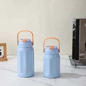 <b>Large</b>-capacity Straight Cup Vacuum <b>Flask</b> 304 Stainless Steel Portable Outdoor Sports Straw Travel Mug 6-12 Hours Thermal - Product Image 3